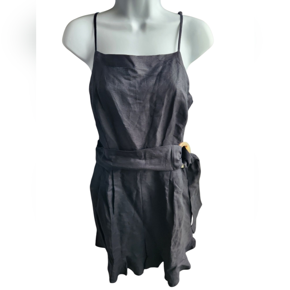 NWT Loft Black Belted Romper Shorts Size 4
